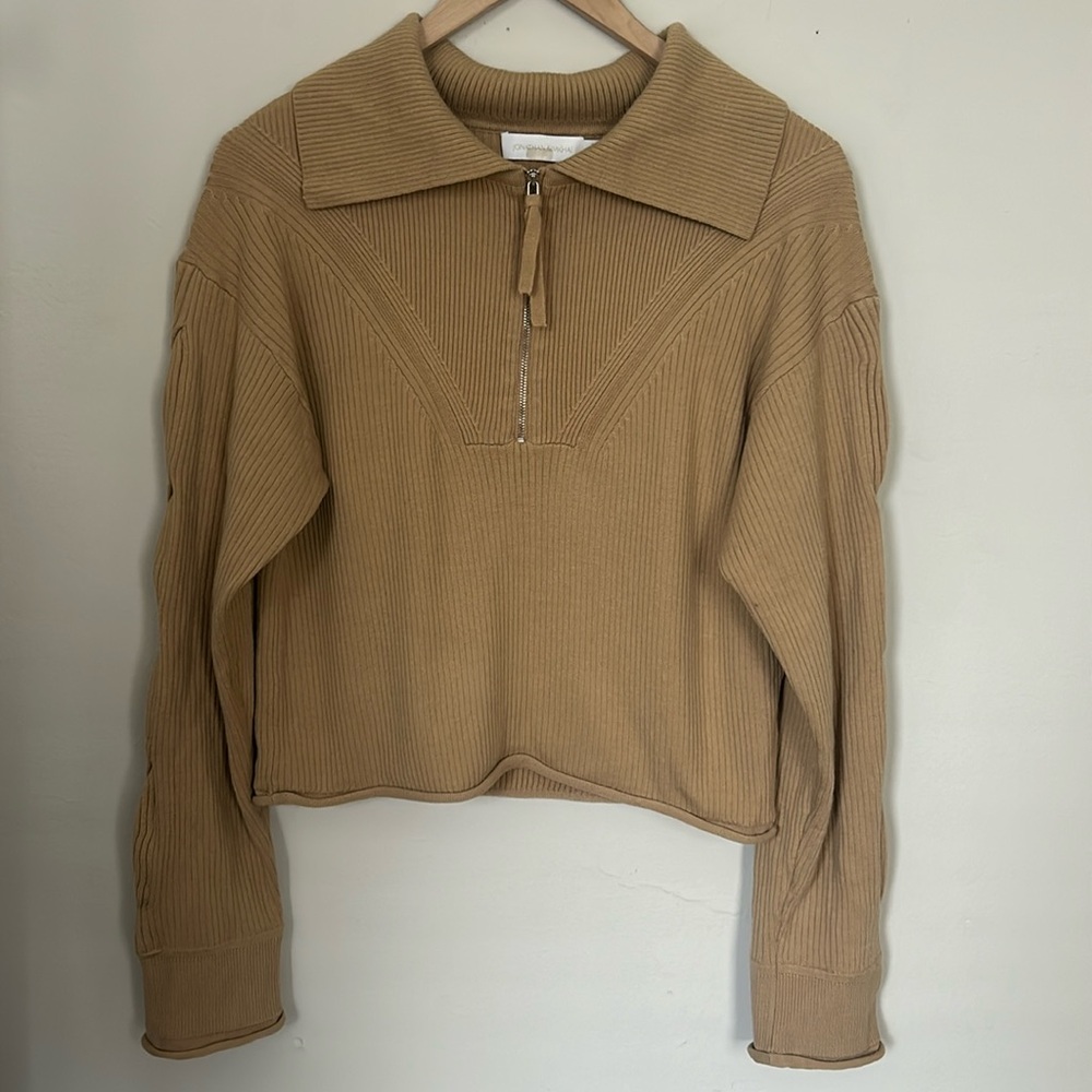 Jonathan Simkhai Brett Ribbed Polo